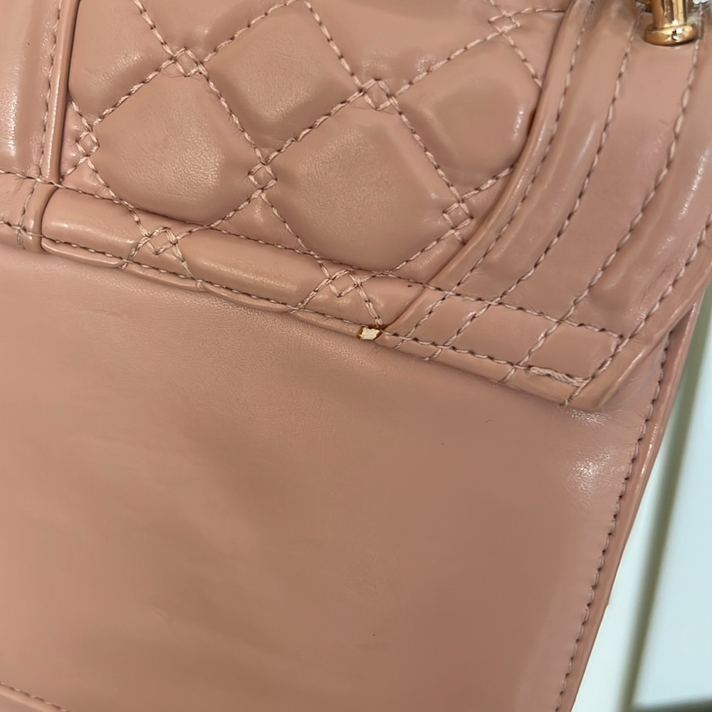 Bebe pink quilted gold chain crossbody bag with studs - Picture 13 of 17